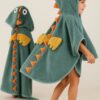 Dino Bath Poncho for Kids