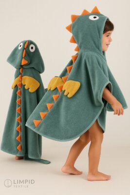 Dino Bath Poncho for Kids