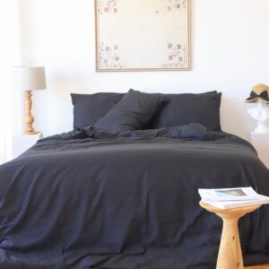 Satin Duvet Cover Black