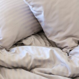 Alternative view of Satin Duvet Cover Gray