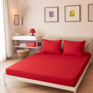 Satin Duvet Cover Red